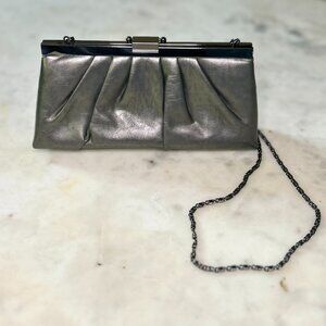 GUNNE SAX  Jessica McClintock Grey Lamay Evening Bag Clutch Shoulder Purse | Vtg